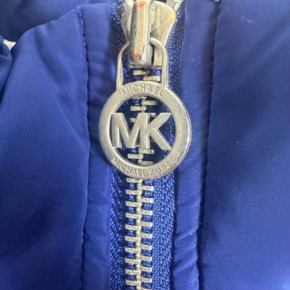 Michael Kors Womens Quilted Full-Zip Dark Azurite Blue Sleeveless Puffer Vest XS - Picture 6 of 8